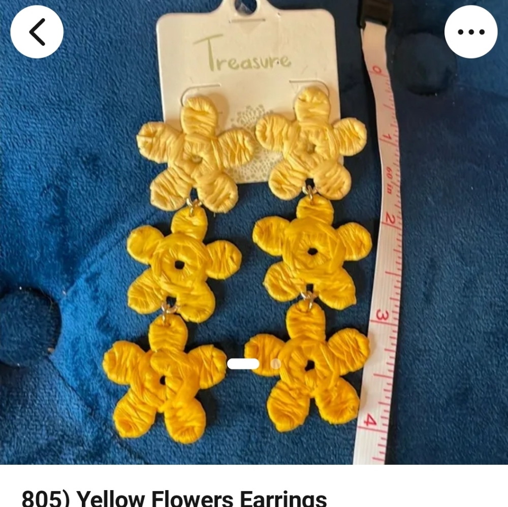 Treasure Yellow Flower Earrings